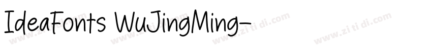 IdeaFonts WuJingMing字体转换